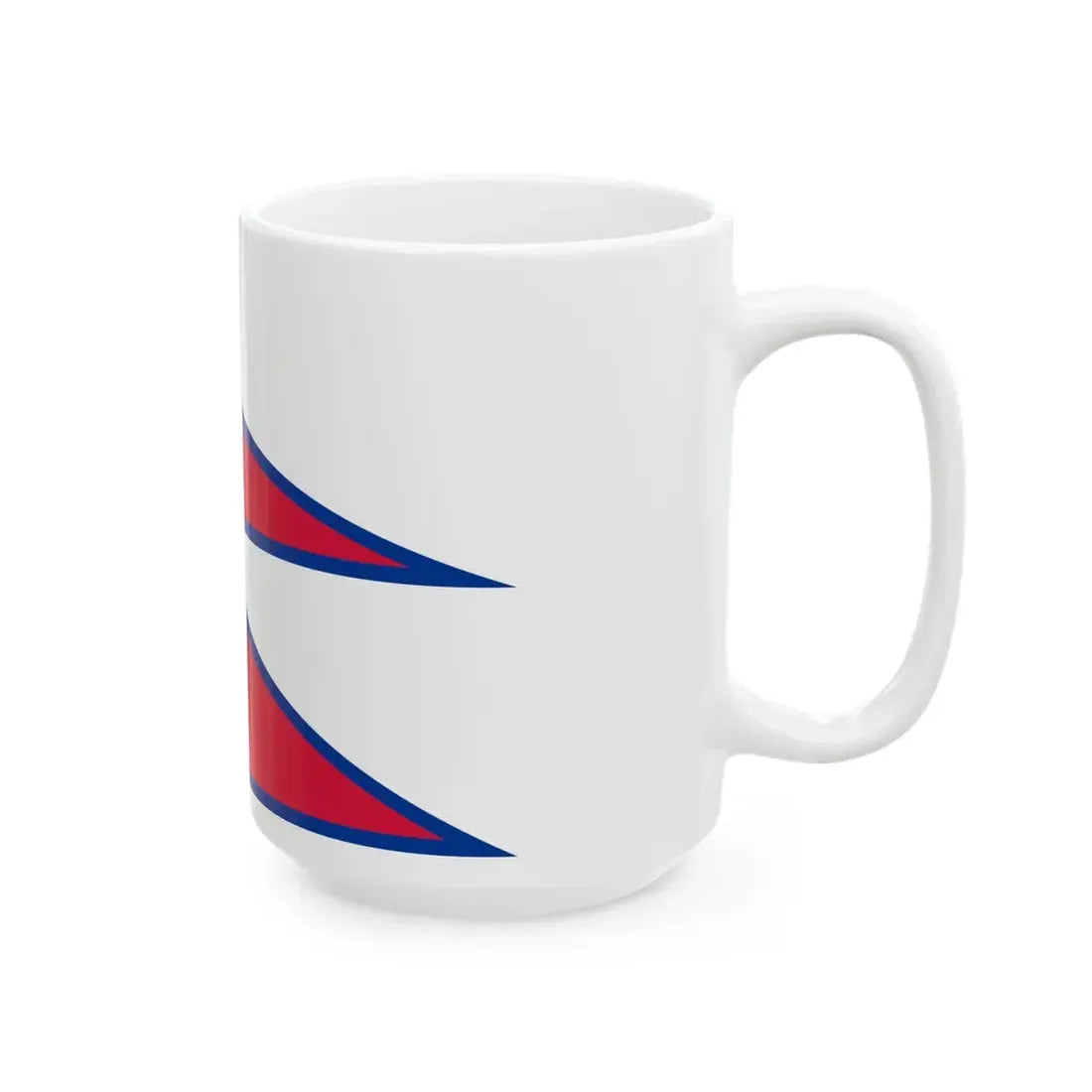 Flag of Nepal stretched aspect ratio 3-2 (Nepal) White Coffee Mug - Go Mug Yourself