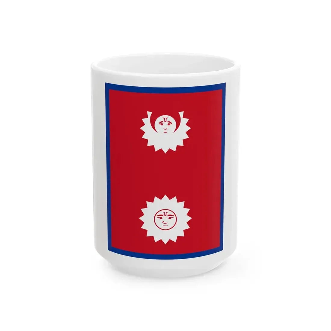 Flag of Nepal vertical 1930-1962 (Nepal) White Coffee Mug 15oz - Go Mug Yourself