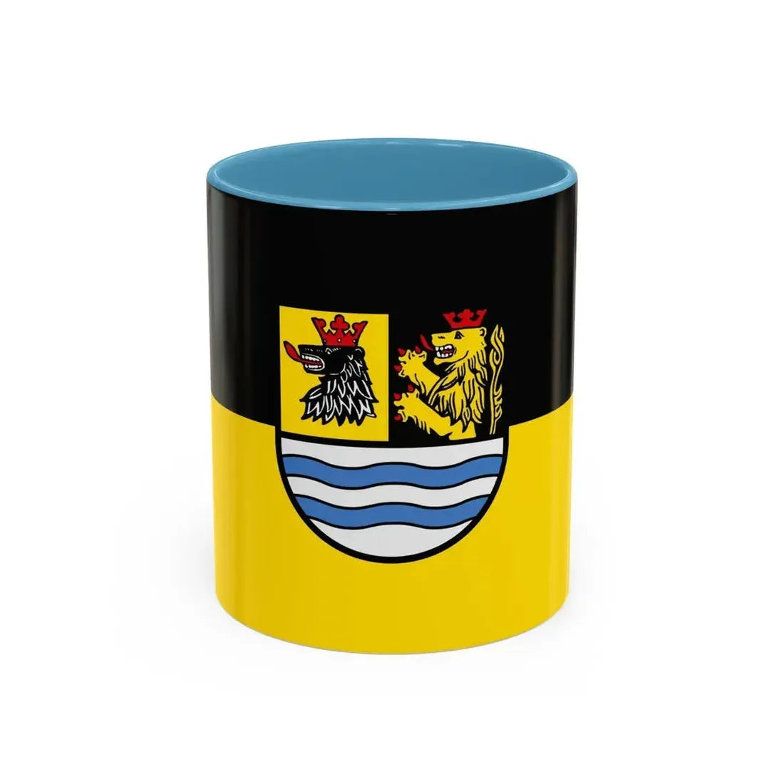 Flag of Neuburg Schrobenhausen Germany - Accent Coffee Mug 11oz Light Blue - Go Mug Yourself