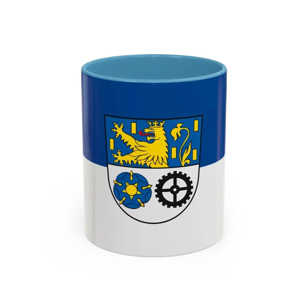 Flag of Neunkirchen Germany - Accent Coffee Mug 11oz Light Blue - Go Mug Yourself