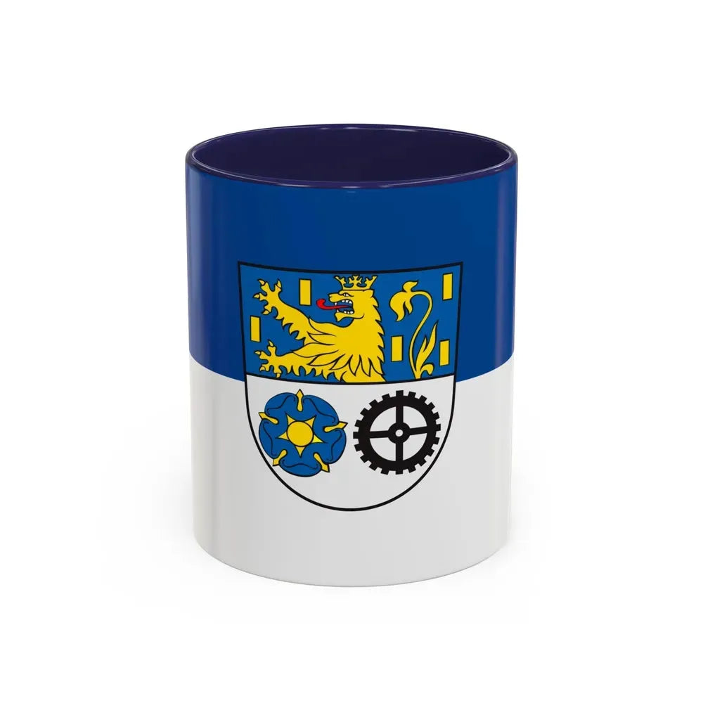 Flag of Neunkirchen Germany - Accent Coffee Mug 11oz Navy - Go Mug Yourself