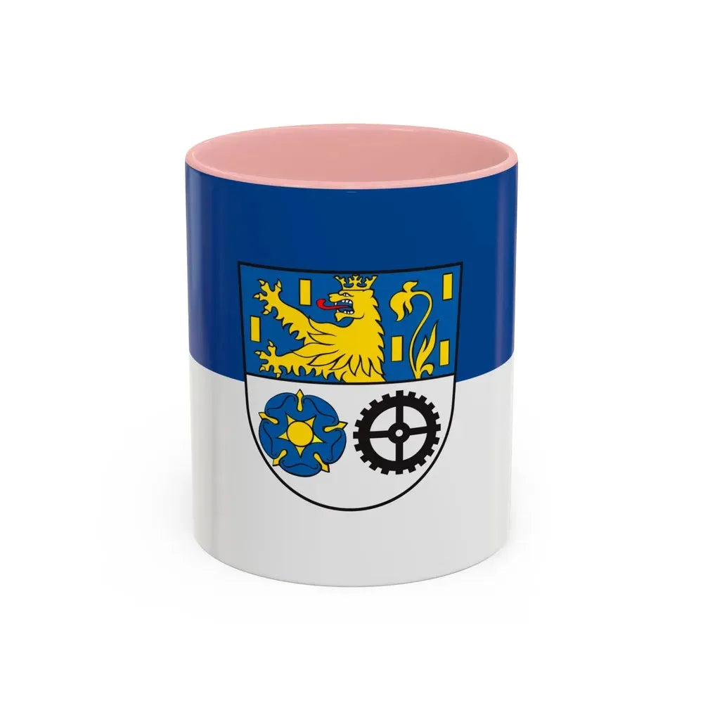 Flag of Neunkirchen Germany - Accent Coffee Mug 11oz Pink - Go Mug Yourself
