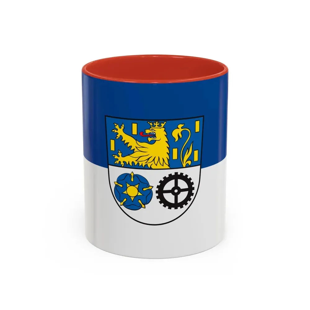 Flag of Neunkirchen Germany - Accent Coffee Mug 11oz Red - Go Mug Yourself
