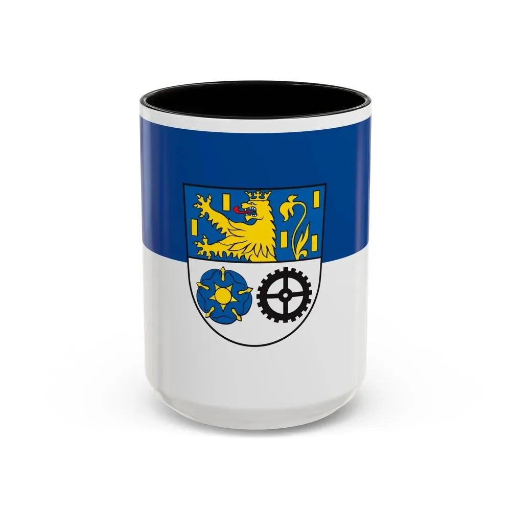 Flag of Neunkirchen Germany - Accent Coffee Mug 15oz Black - Go Mug Yourself
