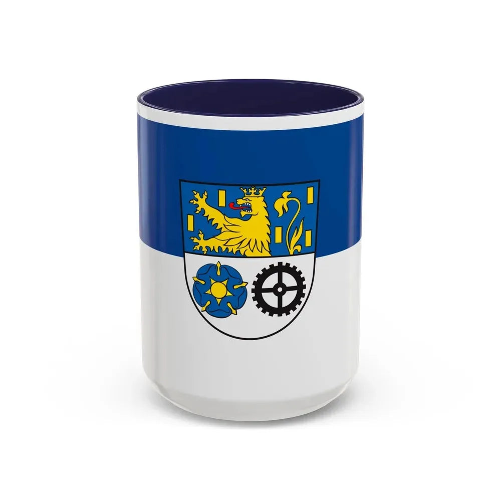 Flag of Neunkirchen Germany - Accent Coffee Mug 15oz Navy - Go Mug Yourself