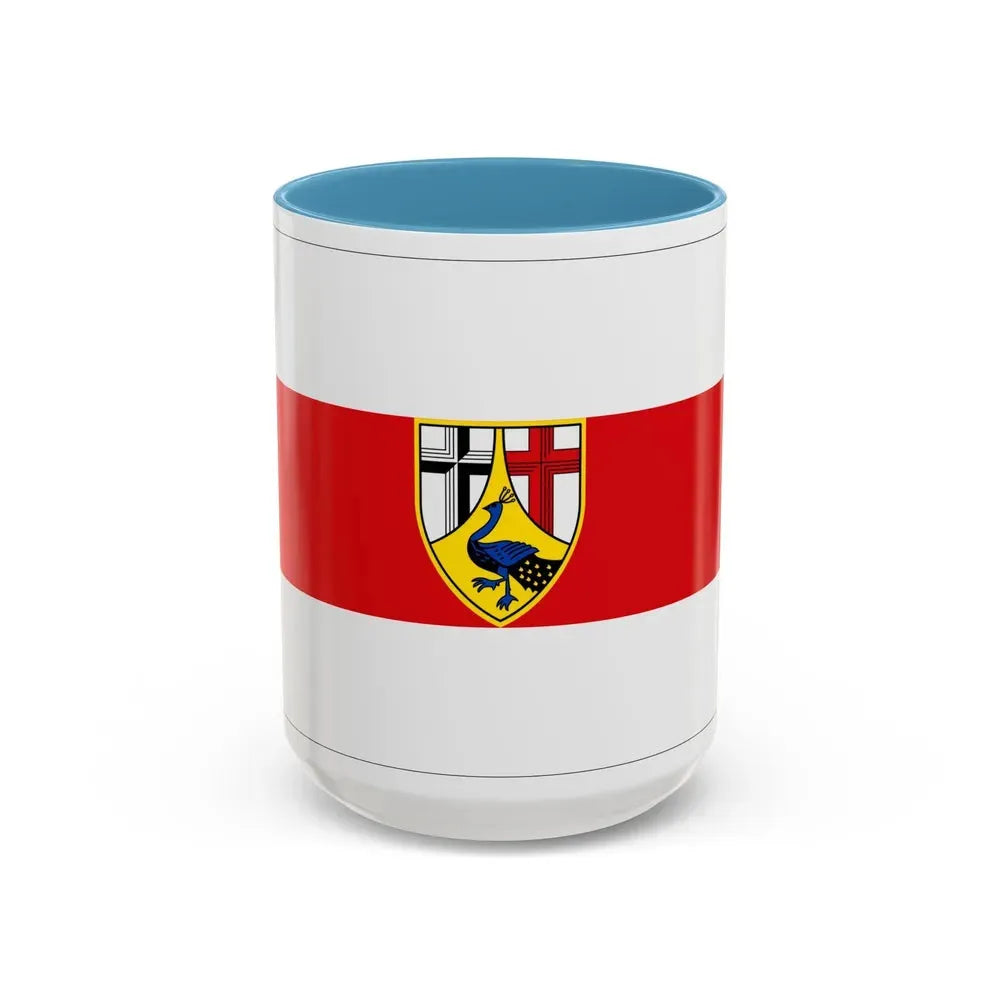 Flag of Neuwied Germany - Accent Coffee Mug 15oz Light Blue - Go Mug Yourself