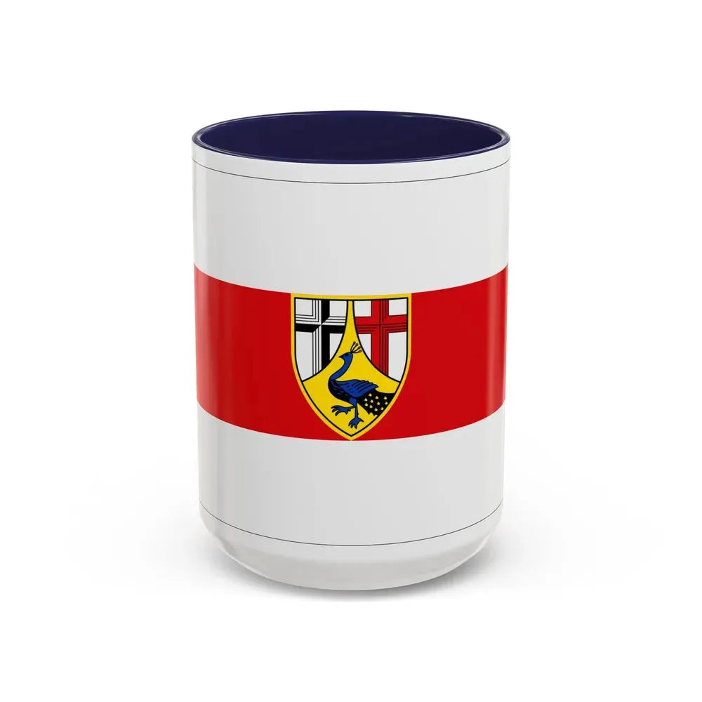 Flag of Neuwied Germany - Accent Coffee Mug 15oz Navy - Go Mug Yourself