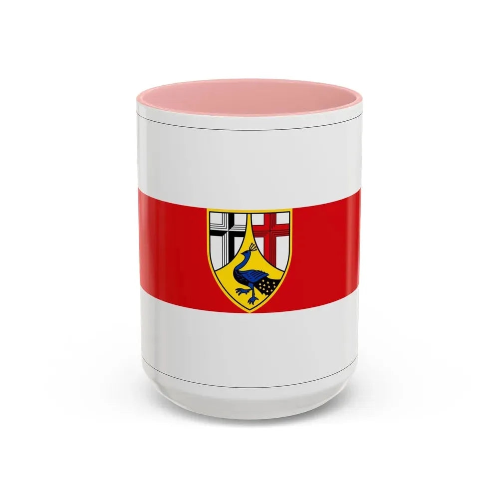 Flag of Neuwied Germany - Accent Coffee Mug 15oz Pink - Go Mug Yourself