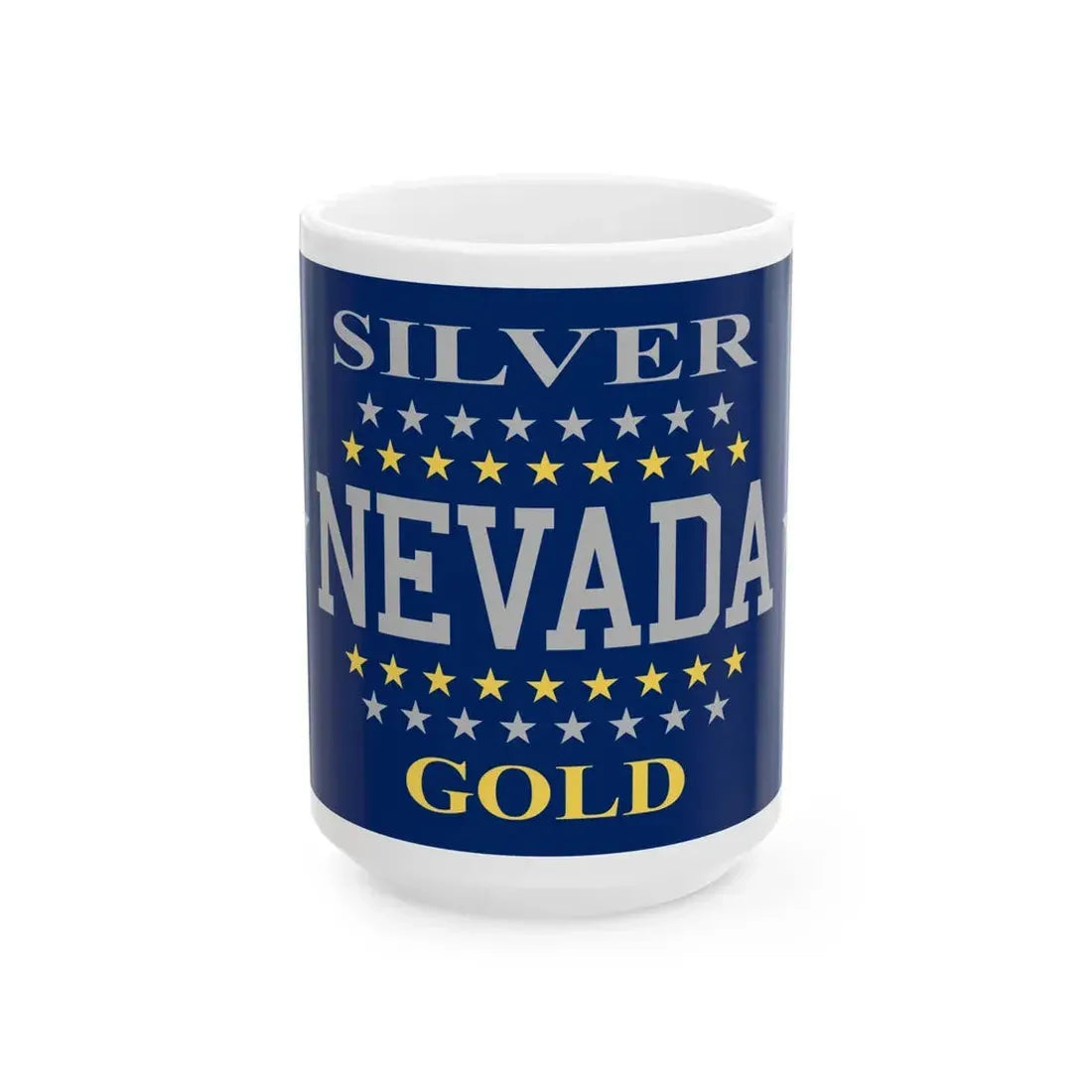 Flag of Nevada 1905-1915 (United States) White Coffee Mug 15oz - Go Mug Yourself