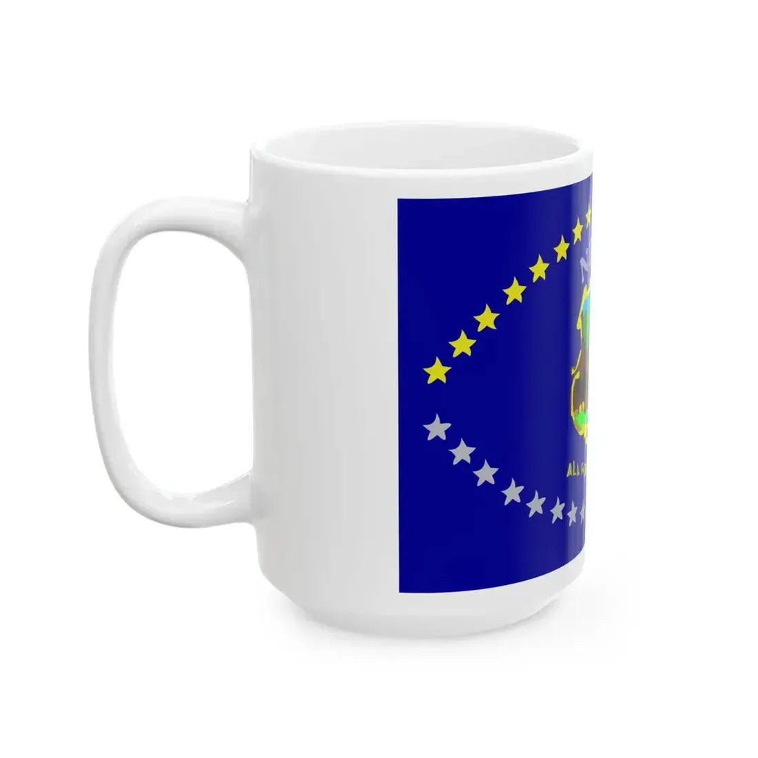 Flag of Nevada 1915-1929 (United States) White Coffee Mug - Go Mug Yourself