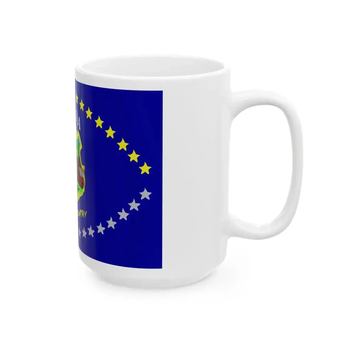 Flag of Nevada 1915-1929 (United States) White Coffee Mug - Go Mug Yourself