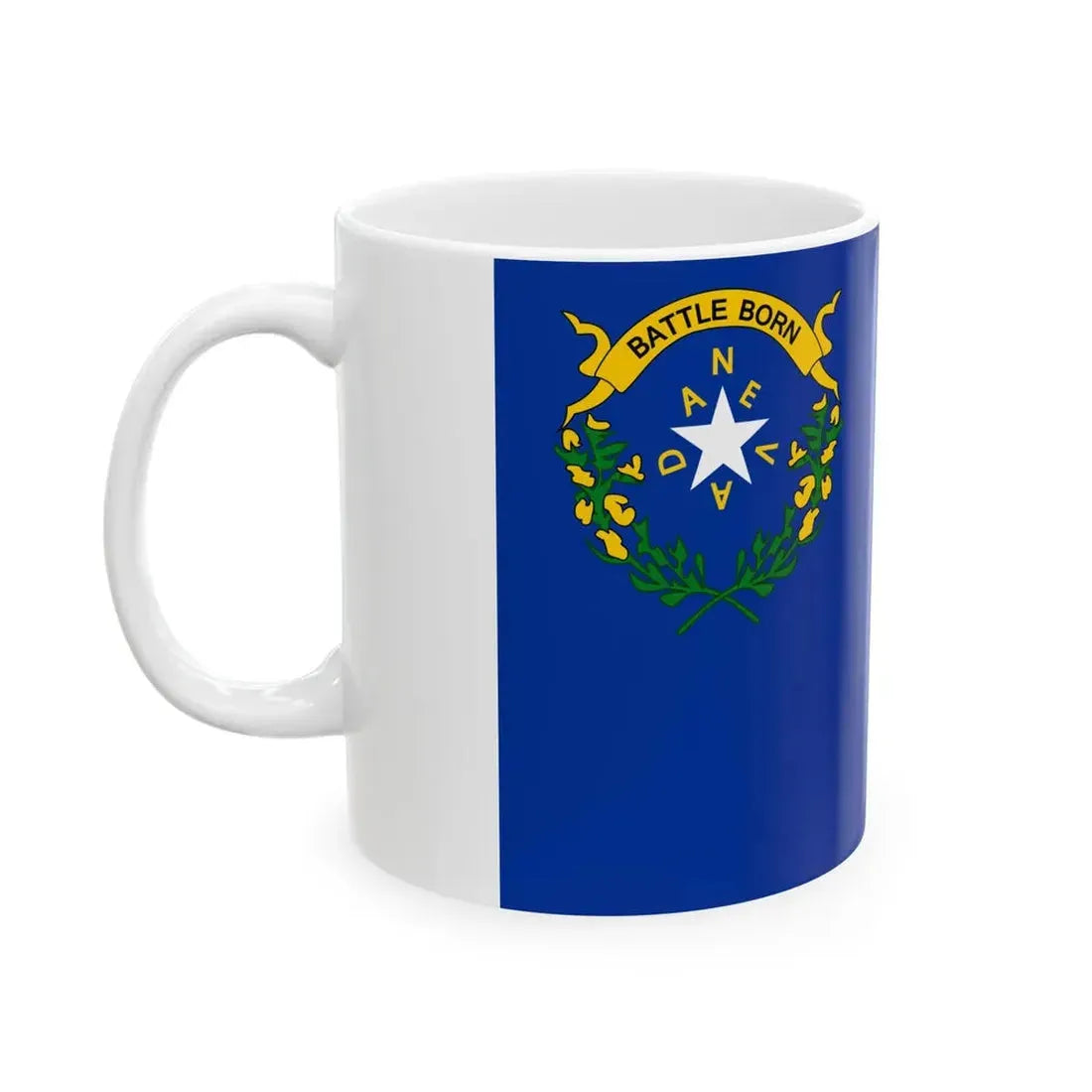Flag of Nevada 1929-1991 (United States) White Coffee Mug - Go Mug Yourself