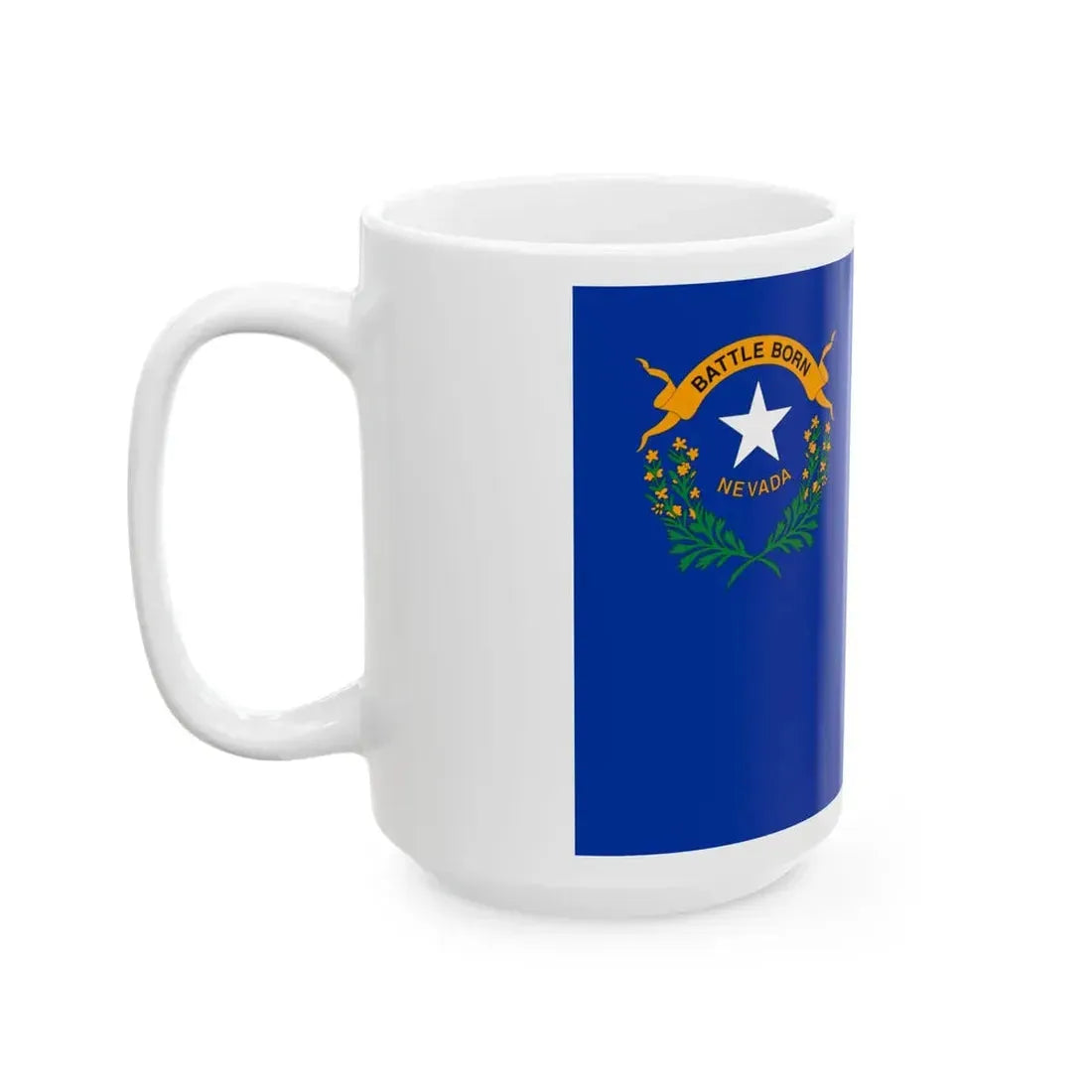 Flag of Nevada 3-2 (United States) White Coffee Mug - Go Mug Yourself