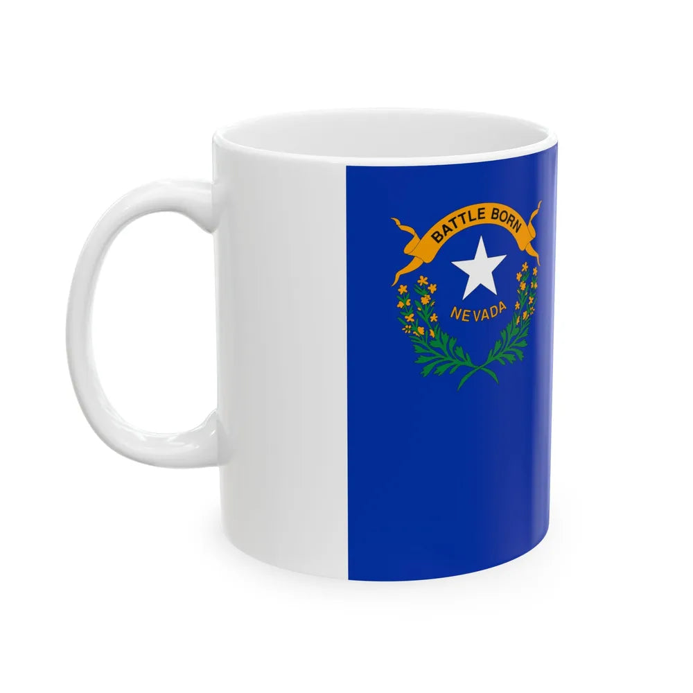 Flag of Nevada (United States) White Coffee Mug - Go Mug Yourself