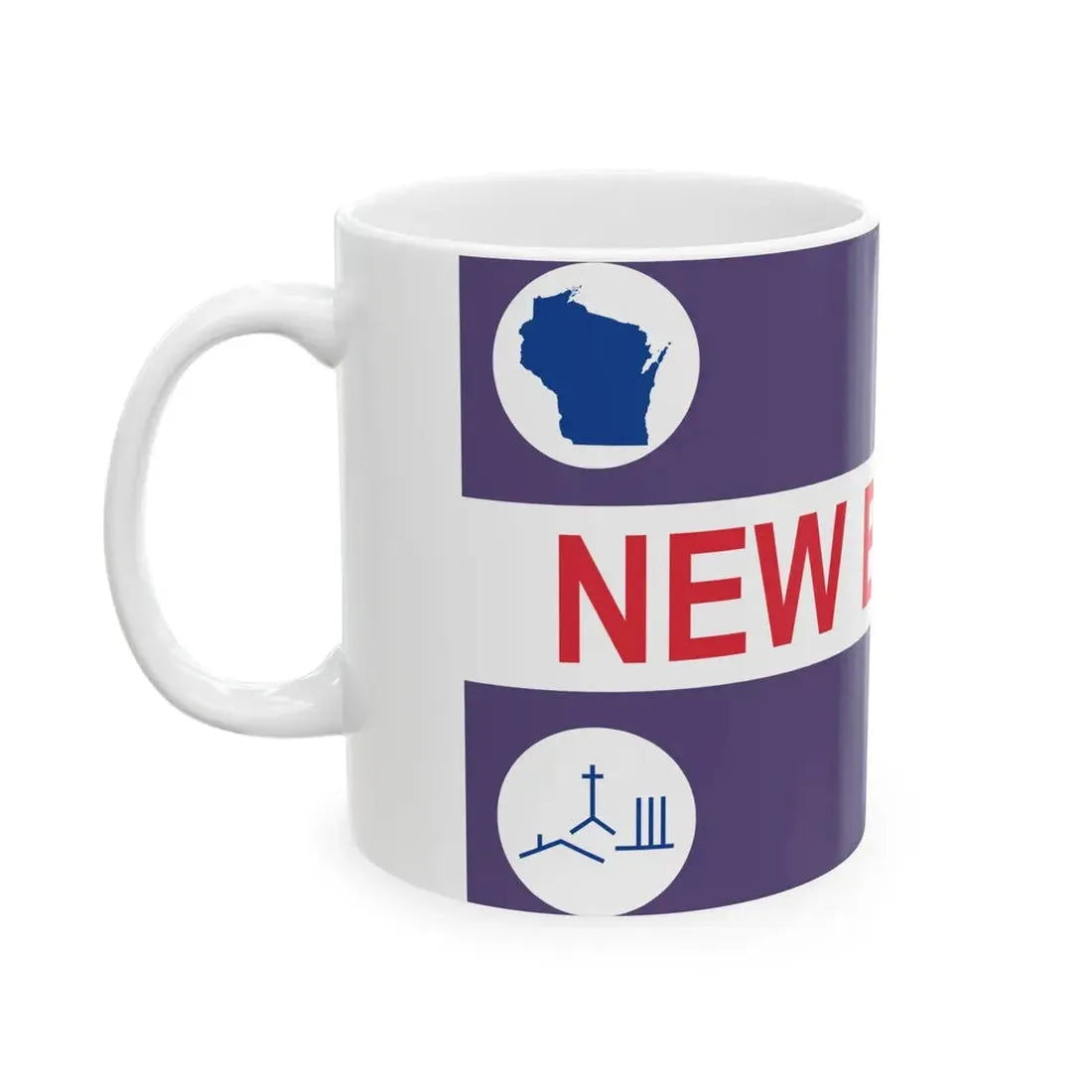 Flag of New Berlin Wisconsin (United States) White Coffee Mug - Go Mug Yourself