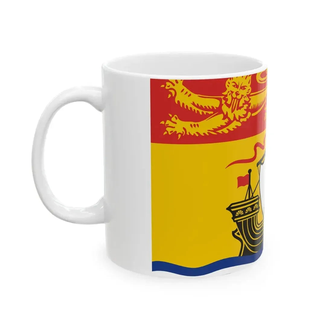Flag of New Brunswick 3-2 (Canada) White Coffee Mug - Go Mug Yourself