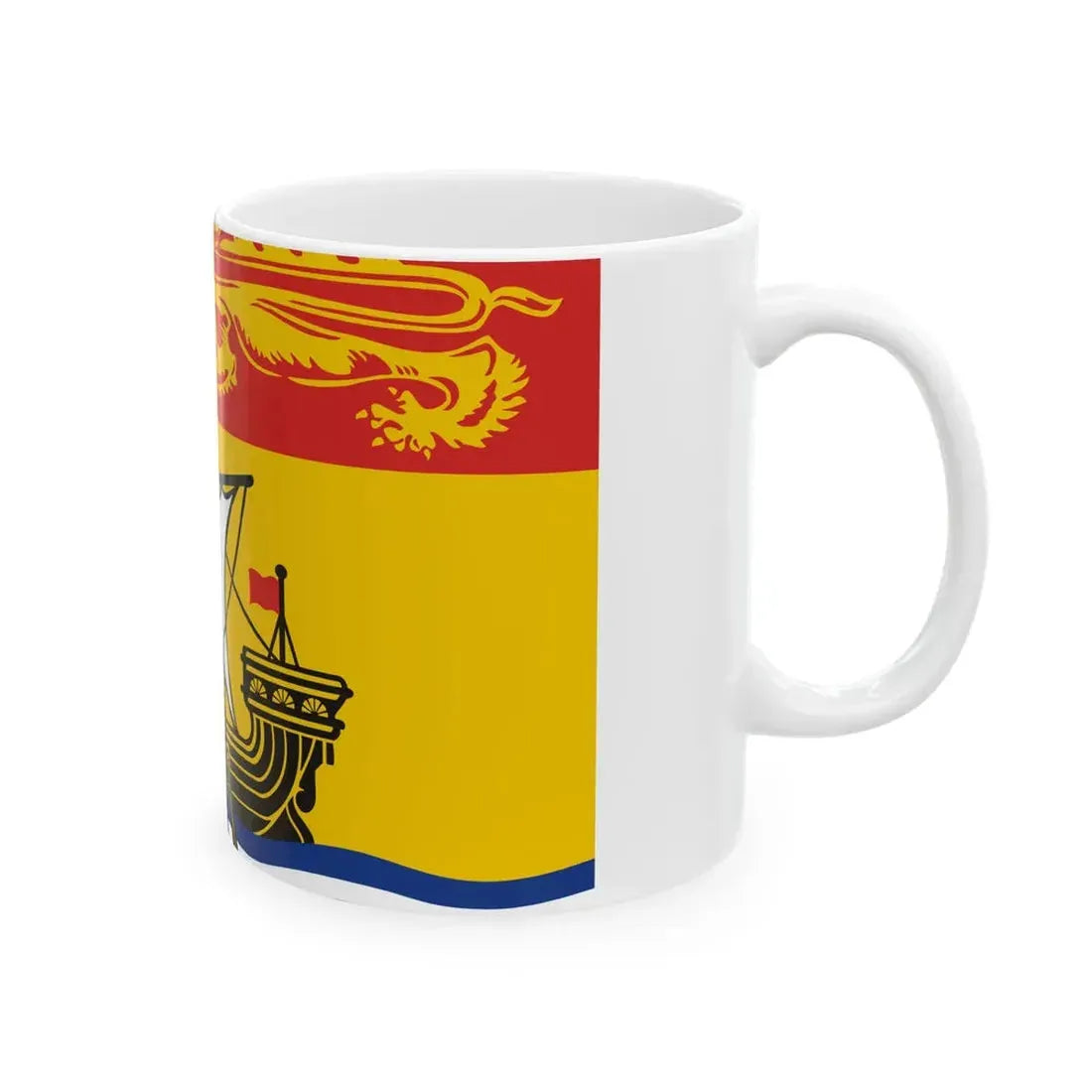Flag of New Brunswick 3-2 (Canada) White Coffee Mug - Go Mug Yourself