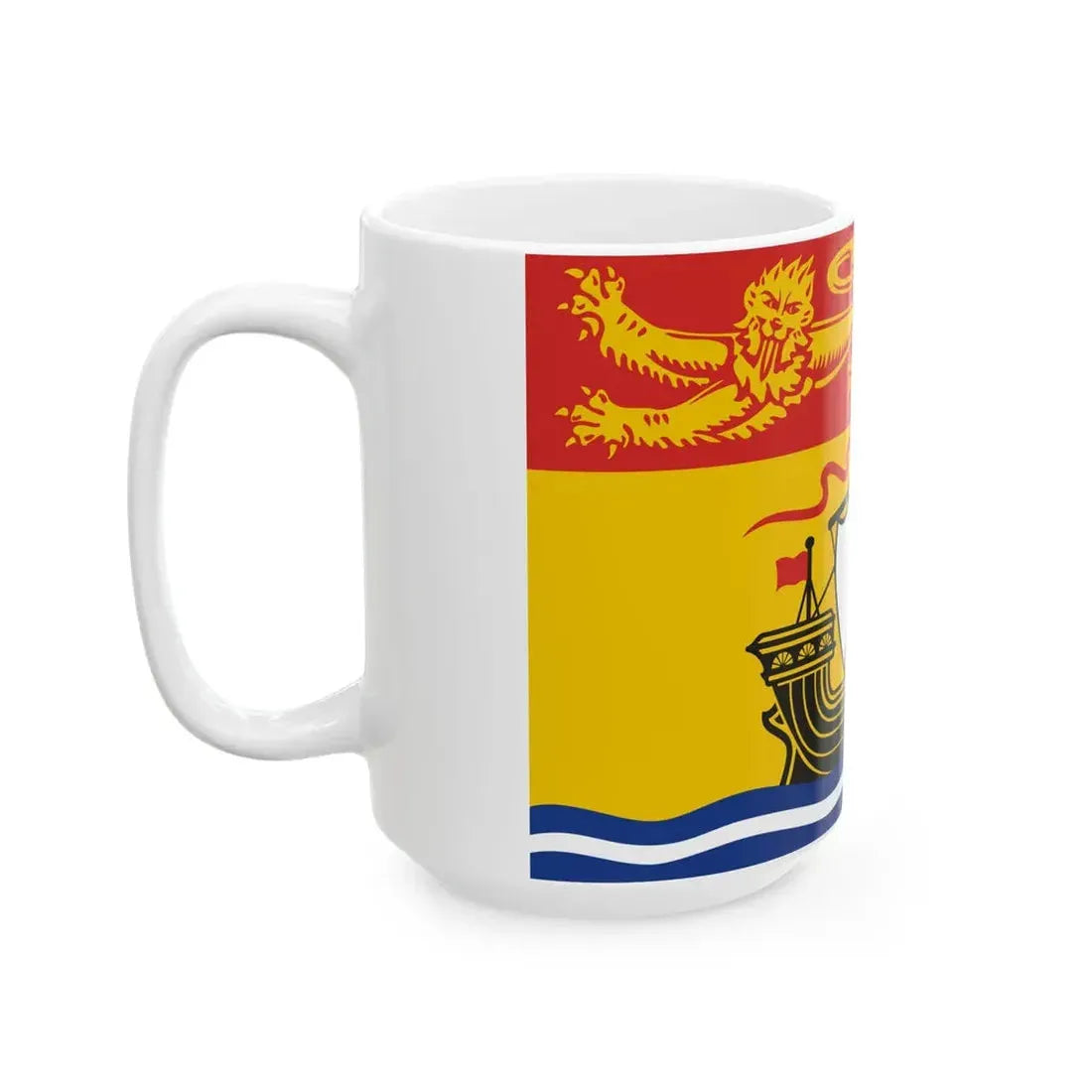 Flag of New Brunswick 3-2 (Canada) White Coffee Mug - Go Mug Yourself