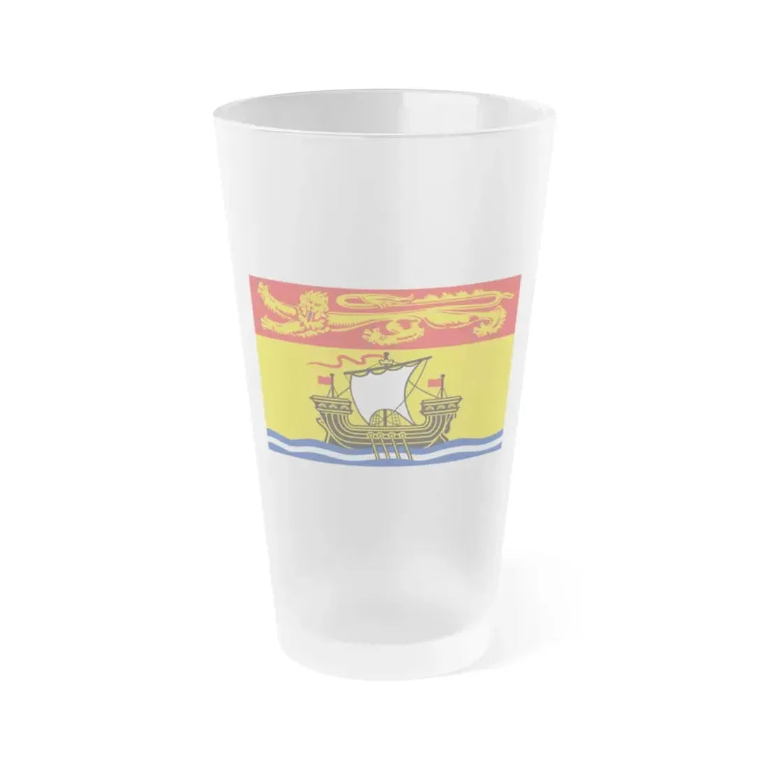 Flag of New Brunswick Canada - Frosted Pint Glass 16oz 16oz Frosted - Go Mug Yourself