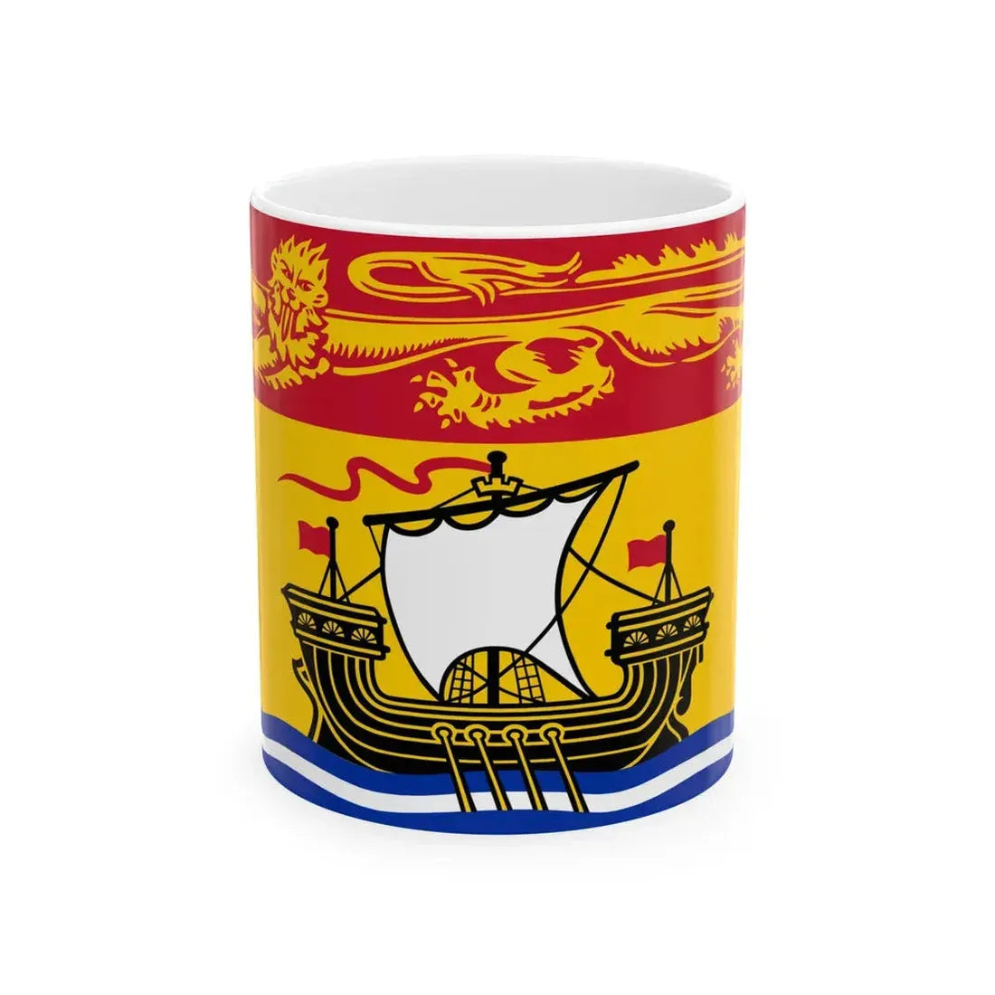 Flag of New Brunswick (Canada) White Coffee Mug 11oz - Go Mug Yourself