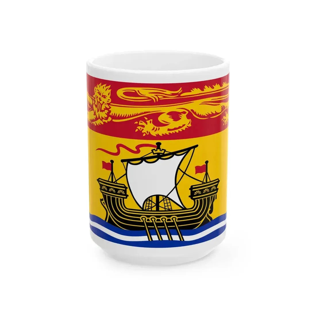 Flag of New Brunswick (Canada) White Coffee Mug 15oz - Go Mug Yourself