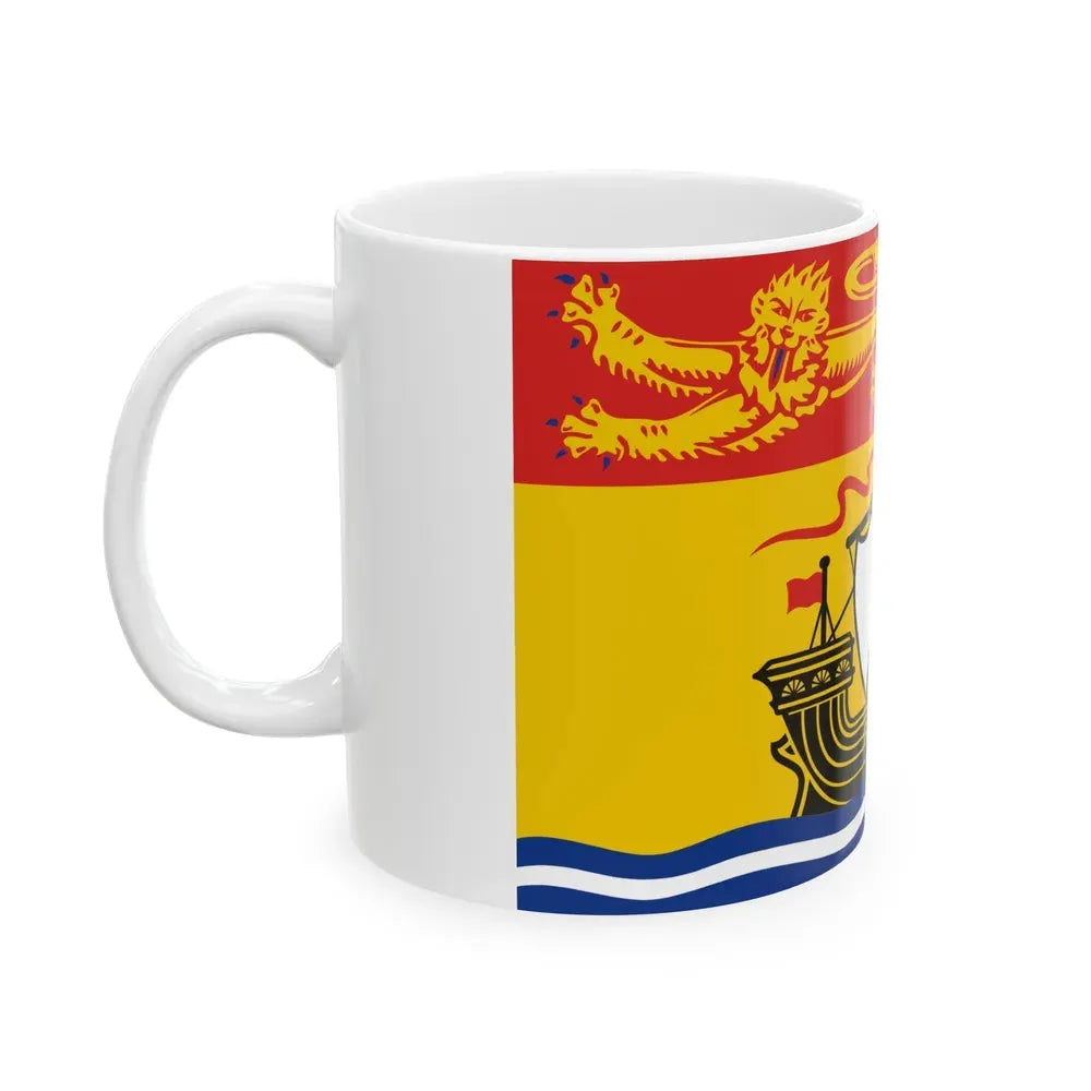 Flag of New Brunswick Canada - White Coffee Mug - Go Mug Yourself