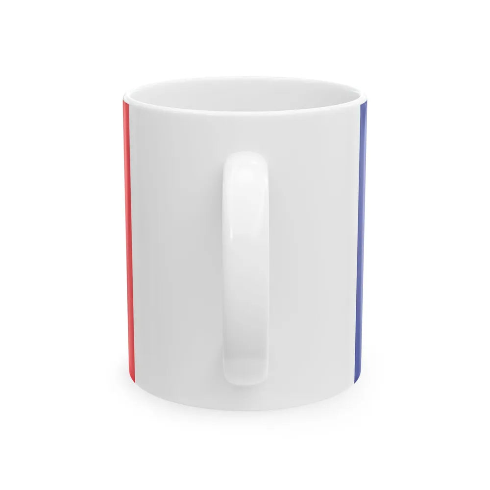 Flag of New Caledonia with Emblem (France) White Coffee Mug - Go Mug Yourself
