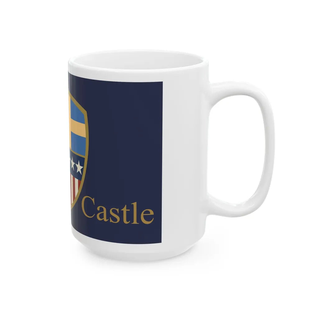 Flag of New Castle Delaware (United States) White Coffee Mug - Go Mug Yourself