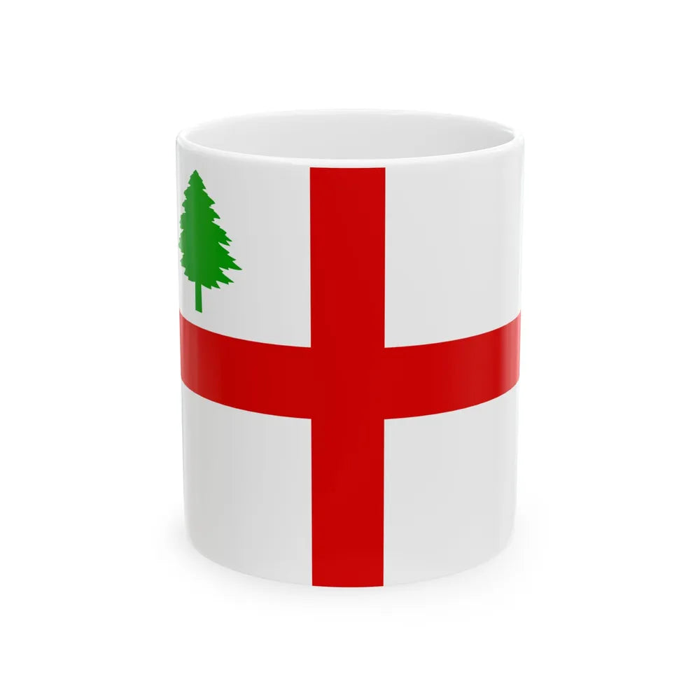 Flag of New England 1686 (United States) White Coffee Mug 11oz - Go Mug Yourself