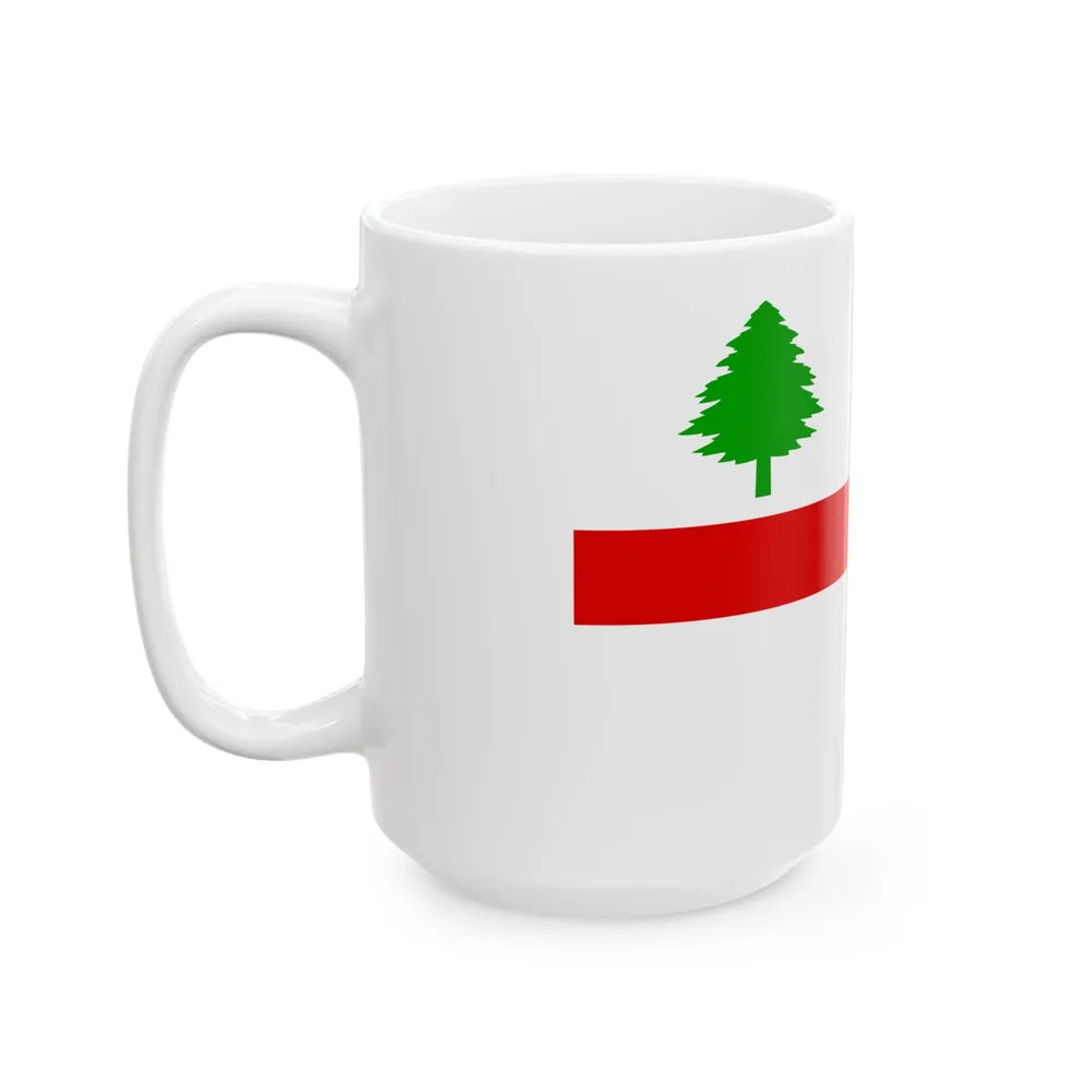 Flag of New England 1686 (United States) White Coffee Mug - Go Mug Yourself