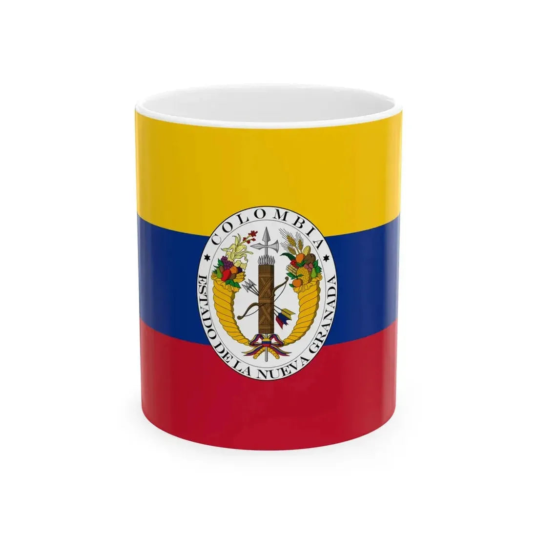 Flag of New Granada 1830-1834 (Colombia) White Coffee Mug 11oz - Go Mug Yourself