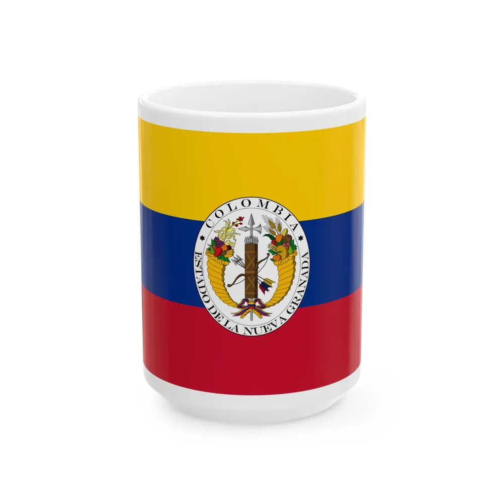 Flag of New Granada 1830-1834 (Colombia) White Coffee Mug 15oz - Go Mug Yourself