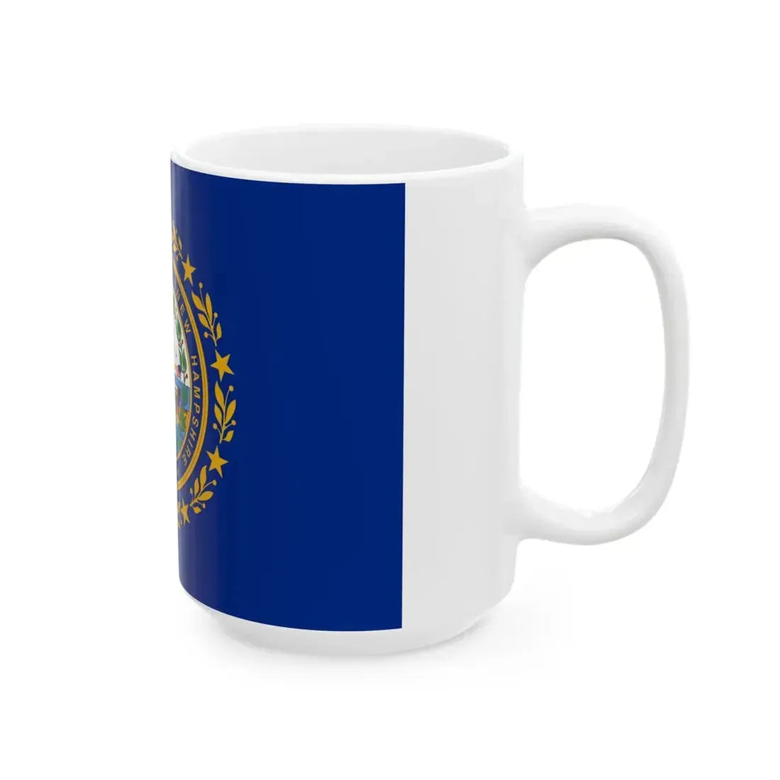 Flag of New Hampshire 3-2 (United States) White Coffee Mug - Go Mug Yourself