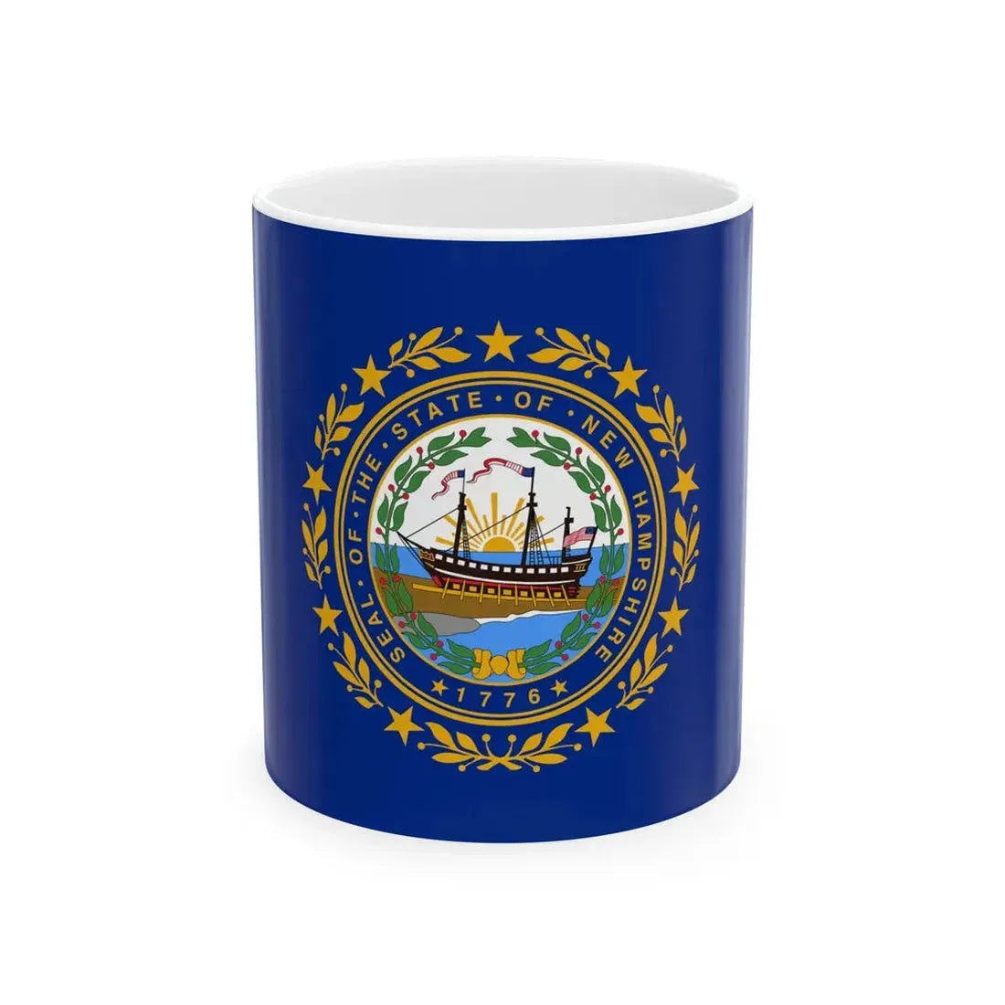 Flag of New Hampshire (United States) White Coffee Mug 11oz - Go Mug Yourself