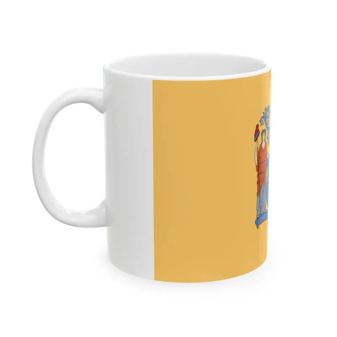 Flag of New Jersey 3-2 (United States) White Coffee Mug - Go Mug Yourself