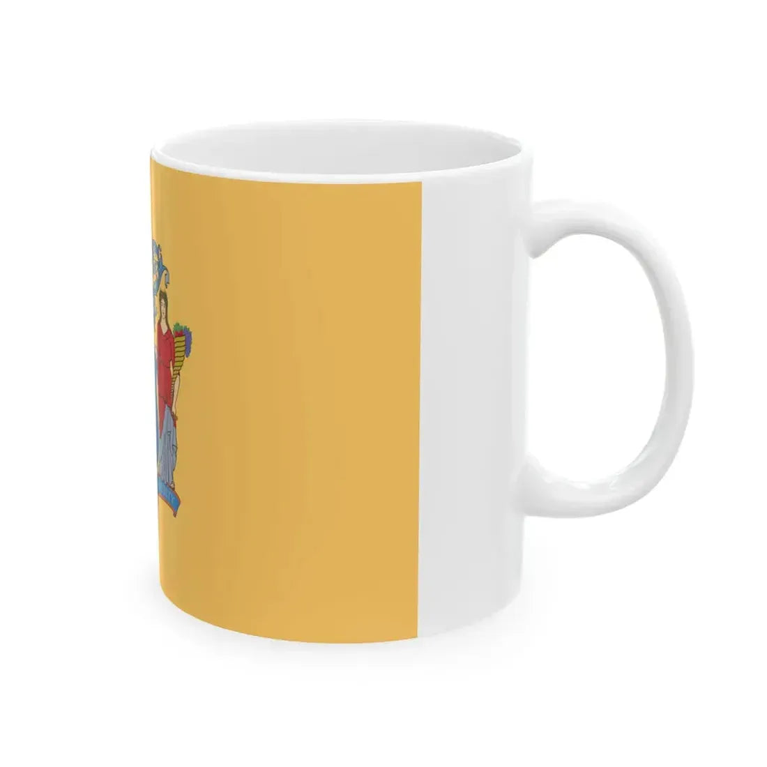 Flag of New Jersey 3-2 (United States) White Coffee Mug - Go Mug Yourself