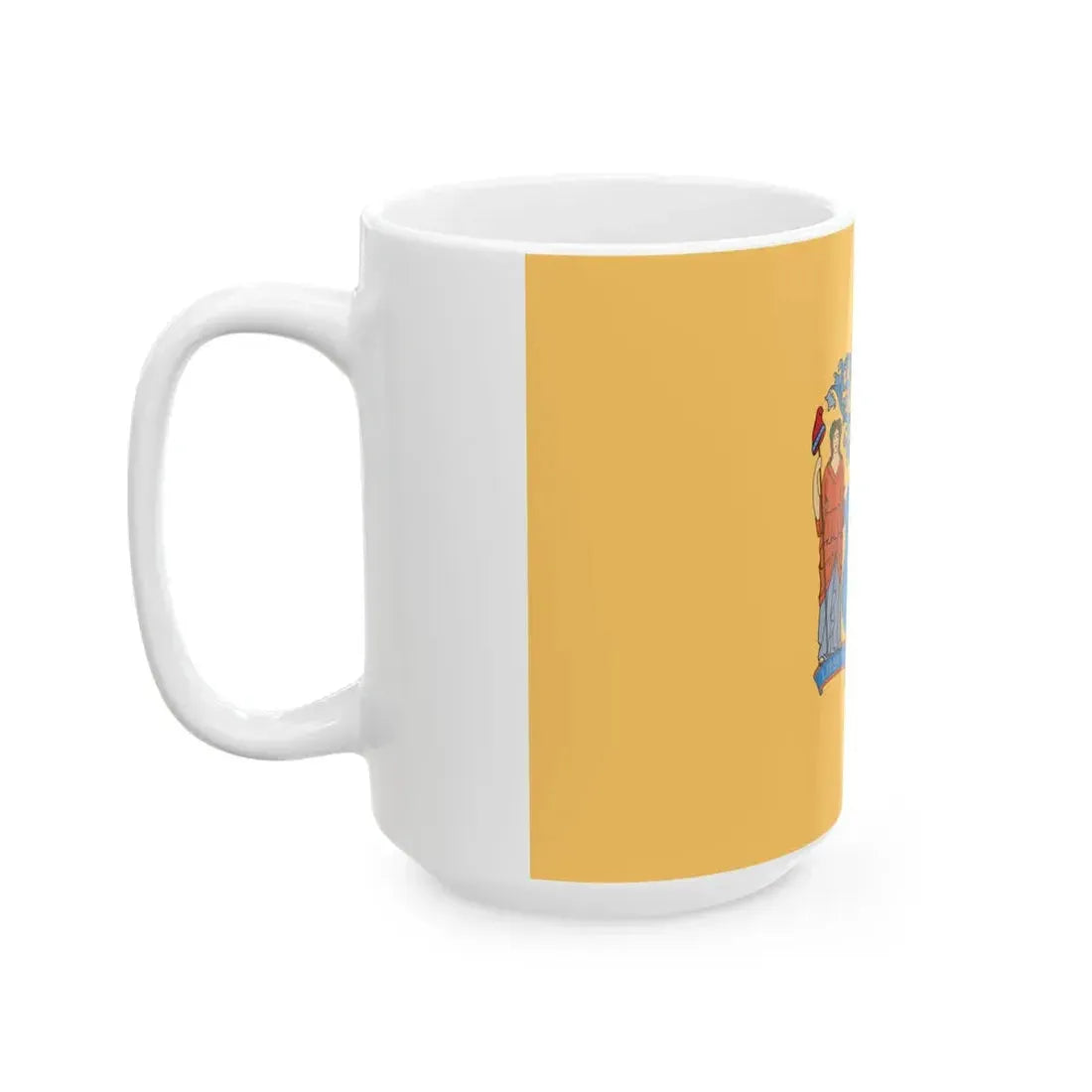 Flag of New Jersey 3-2 (United States) White Coffee Mug - Go Mug Yourself