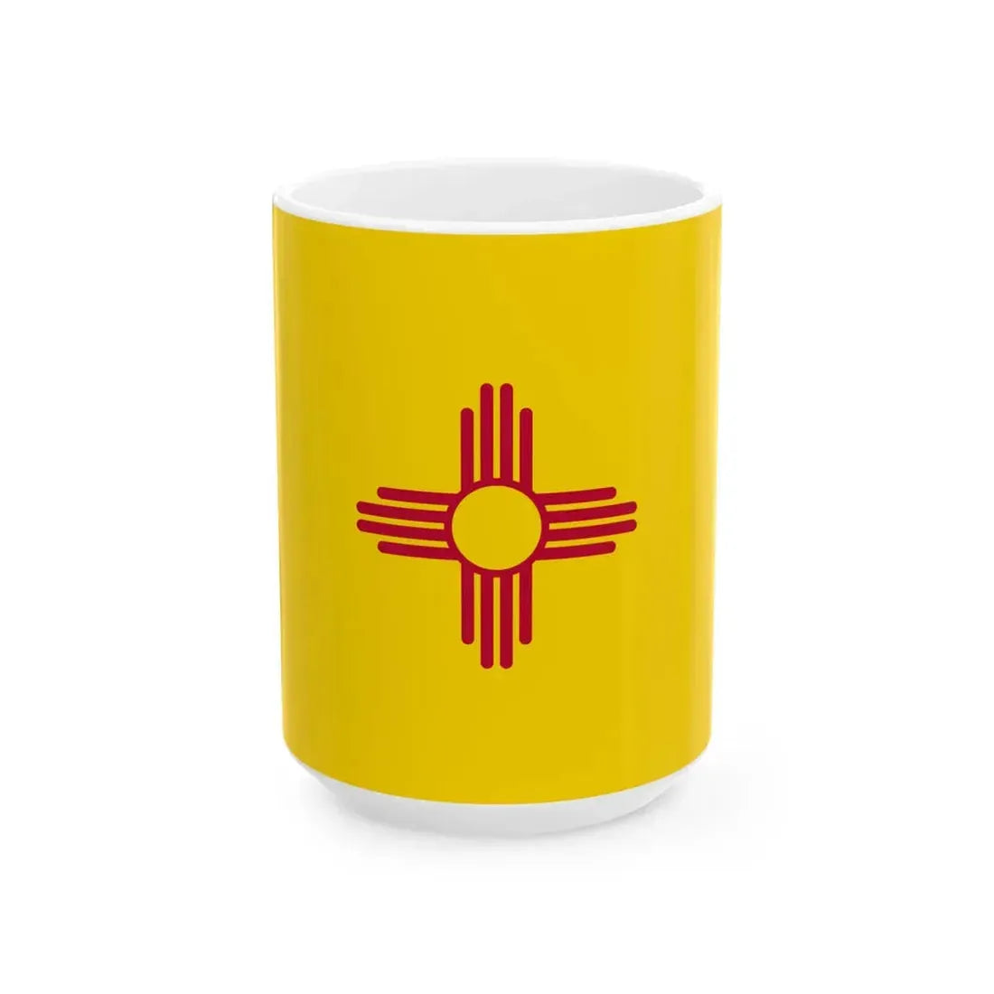 Flag of New Mexico 3-2 (United States) White Coffee Mug 15oz - Go Mug Yourself