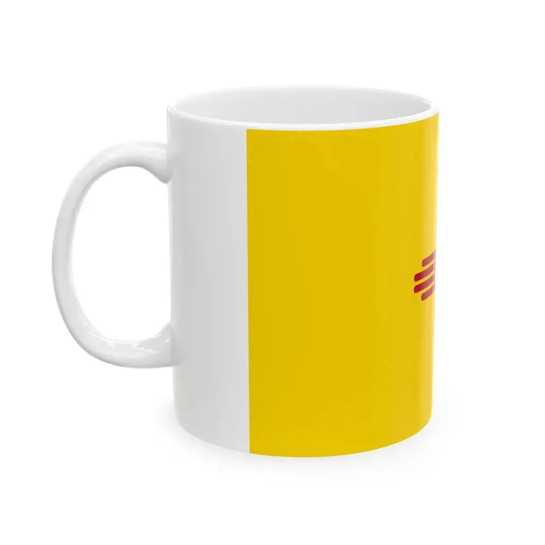 Flag of New Mexico 3-2 (United States) White Coffee Mug - Go Mug Yourself