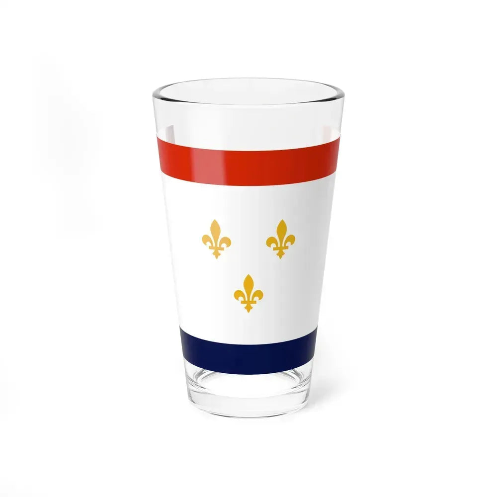 Flag of New Orleans, Louisiana - Pint Glass 16oz 16oz - Go Mug Yourself