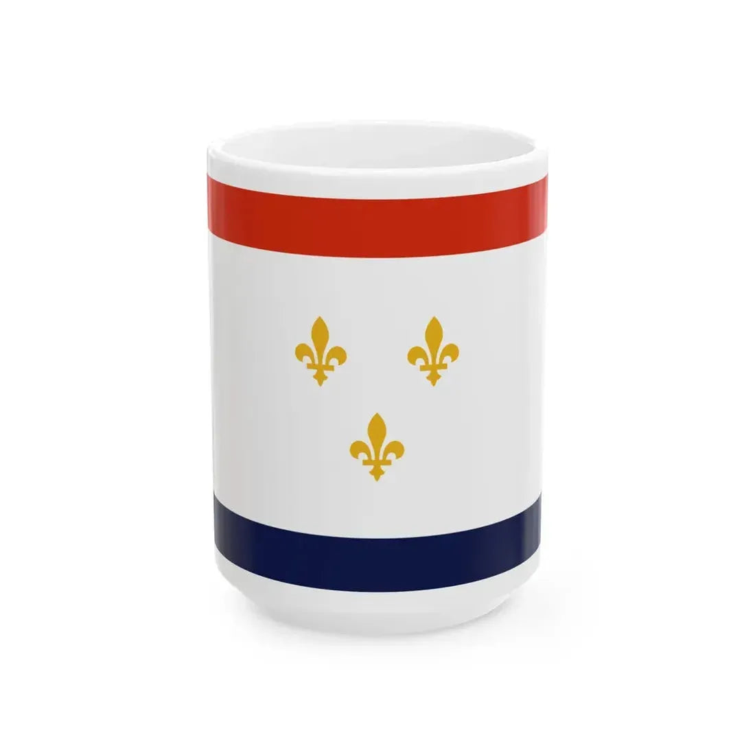 Flag of New Orleans Louisiana (United States) White Coffee Mug 15oz - Go Mug Yourself