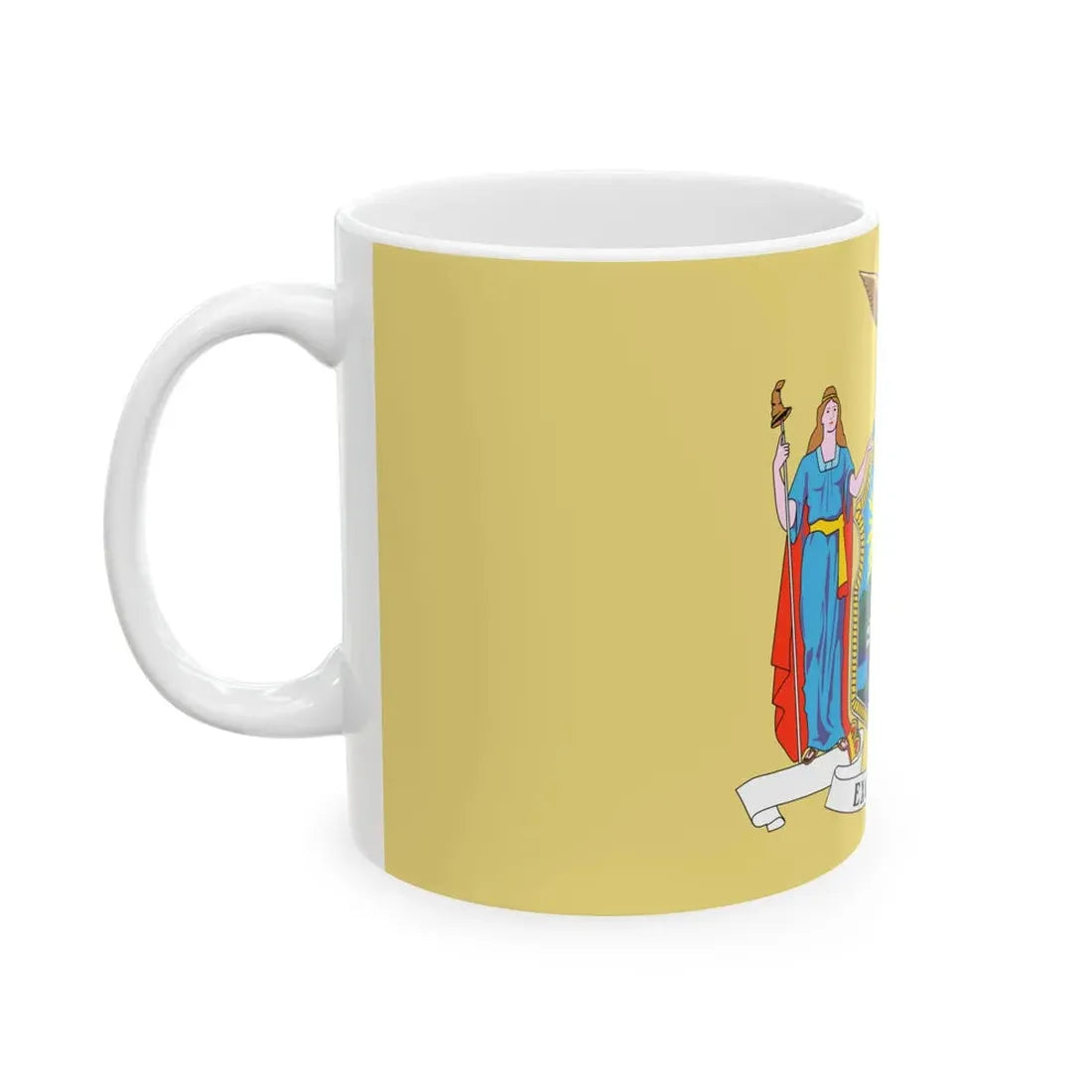 Flag of New York 1896-1901 (United States) White Coffee Mug - Go Mug Yourself