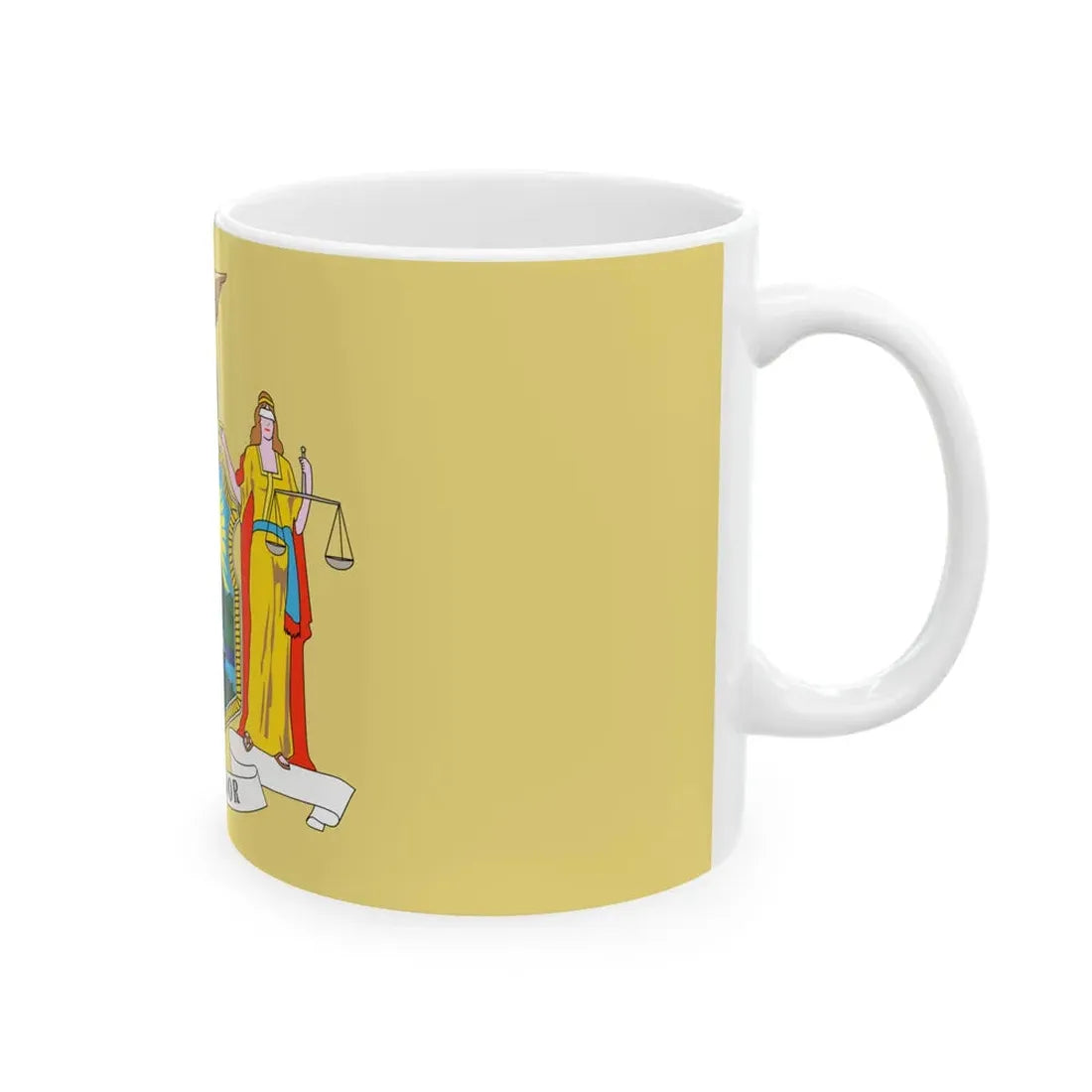 Flag of New York 1896-1901 (United States) White Coffee Mug - Go Mug Yourself