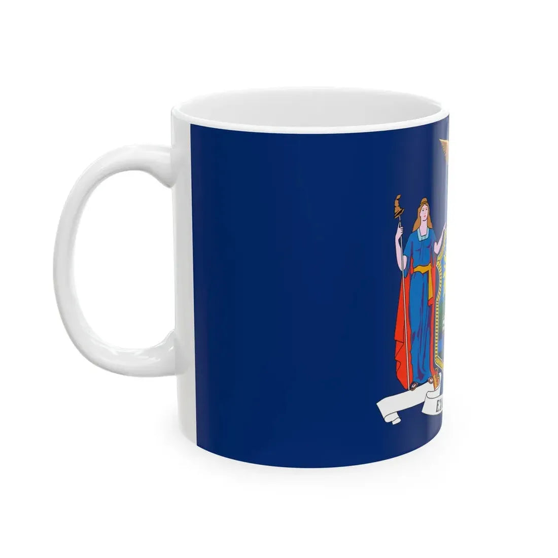Flag of New York 1909-2020 (United States) White Coffee Mug - Go Mug Yourself