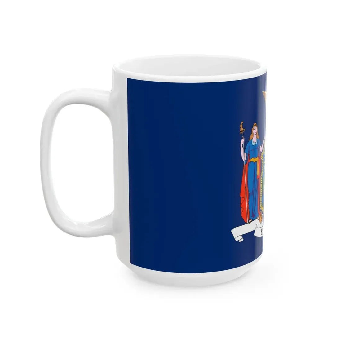 Flag of New York 1909-2020 (United States) White Coffee Mug - Go Mug Yourself