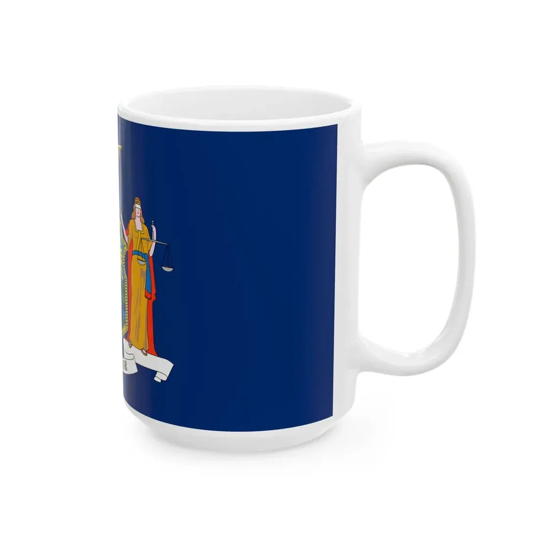 Flag of New York 1909-2020 (United States) White Coffee Mug - Go Mug Yourself