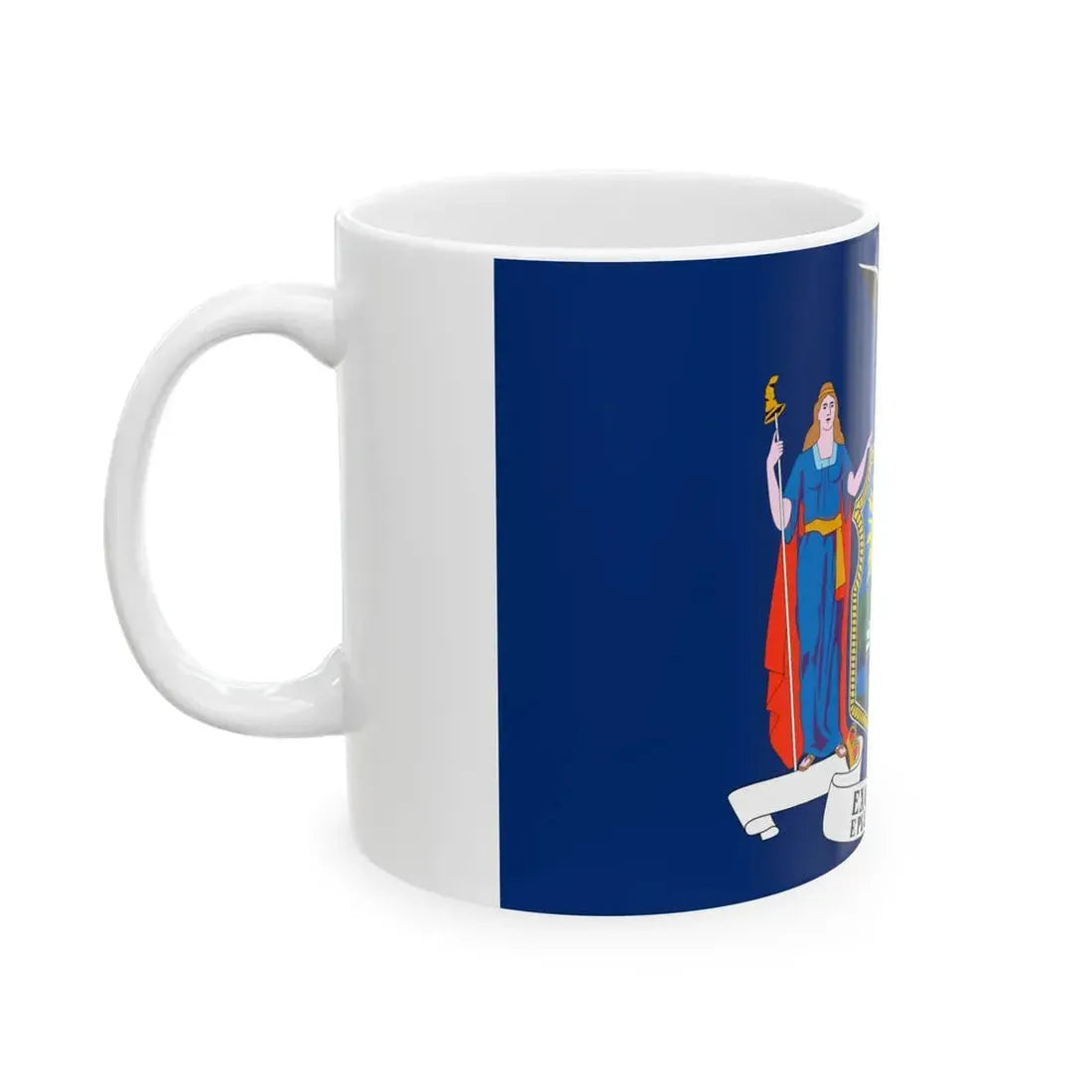 Flag of New York 3-2 (United States) White Coffee Mug - Go Mug Yourself