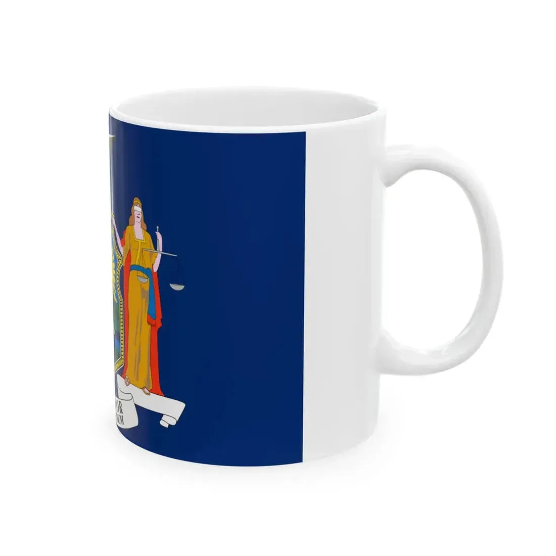 Flag of New York 3-2 (United States) White Coffee Mug - Go Mug Yourself