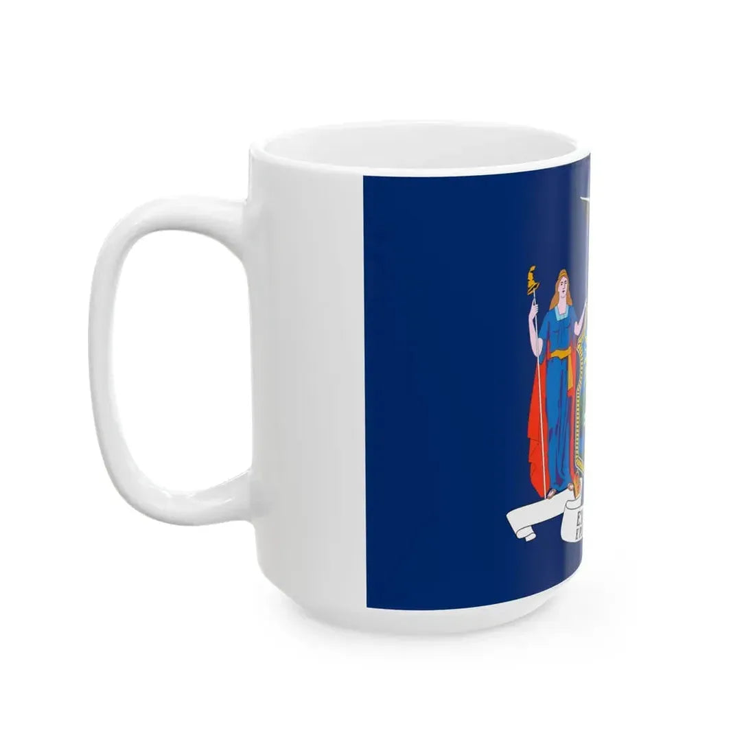 Flag of New York 3-2 (United States) White Coffee Mug - Go Mug Yourself