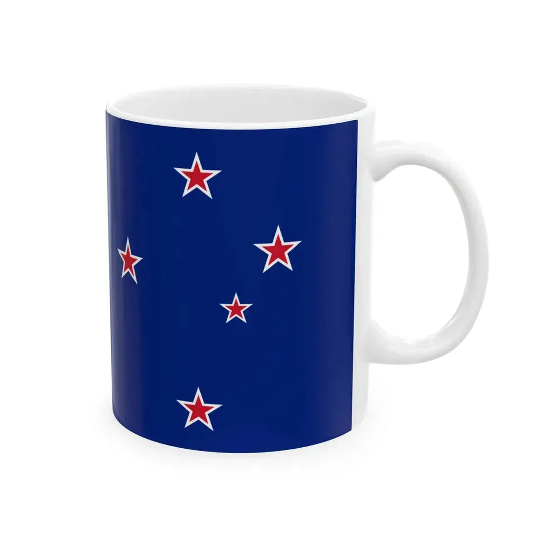 Flag of New Zealand 5 star Crux (New Zealand) White Coffee Mug - Go Mug Yourself